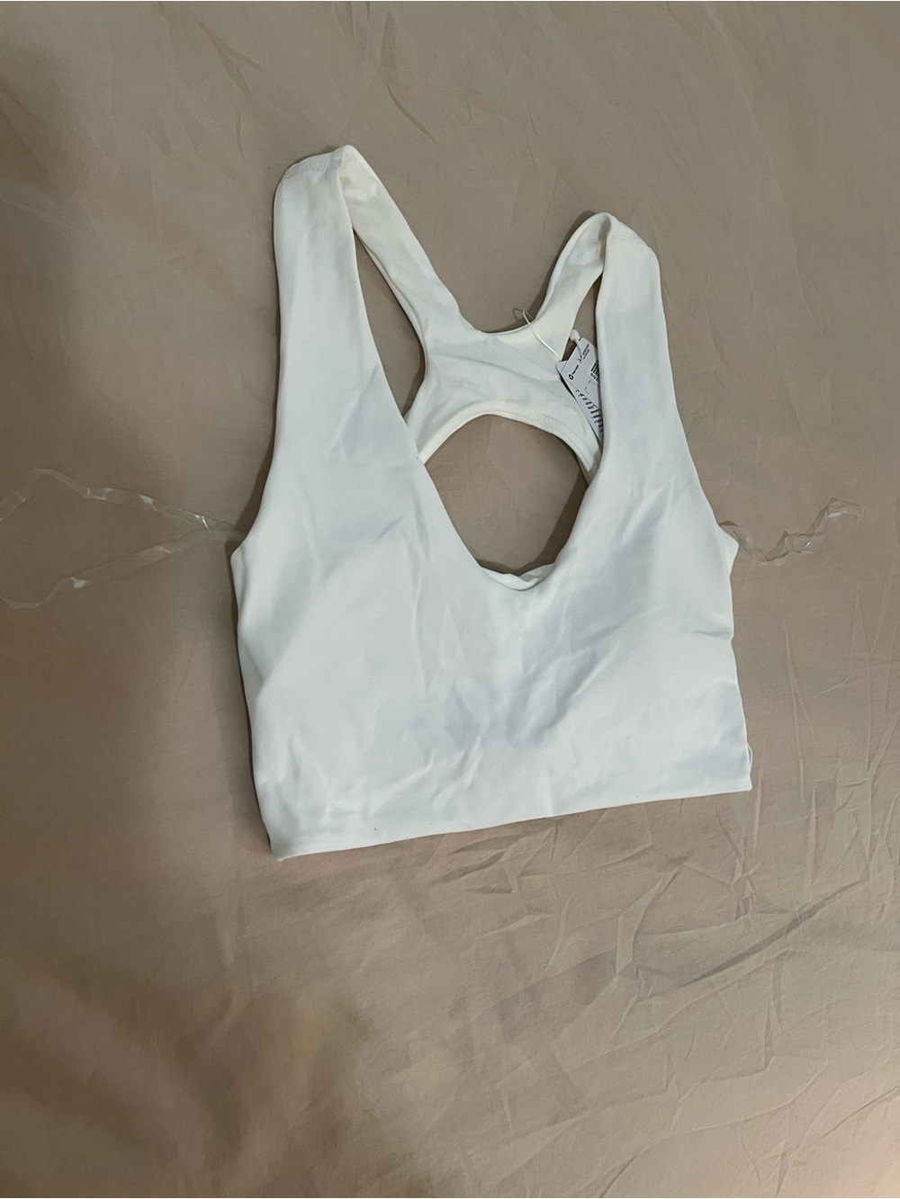 Lululemon cropped reversible white sports bra size XS